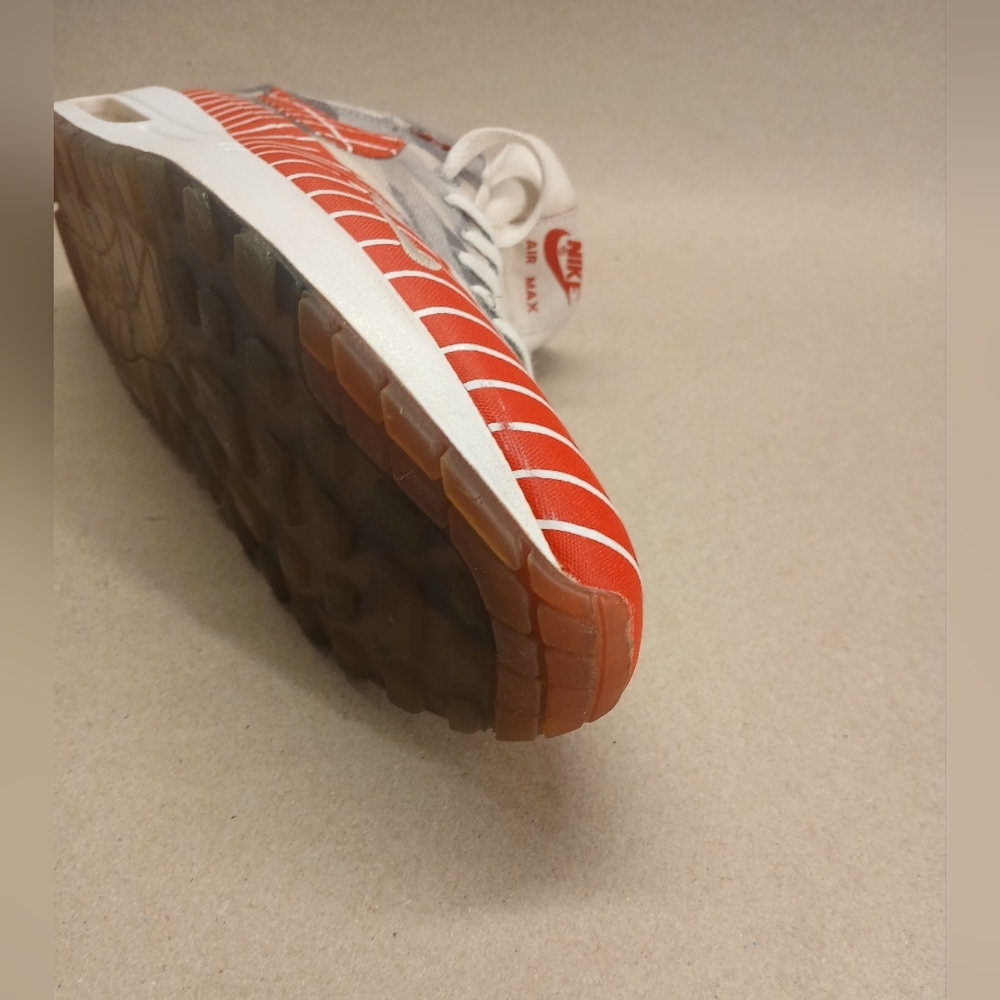 Nike Wasafu X Air Max 1 Red and Gray Men's Shoes - Picture 14 of 16